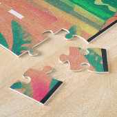 Lahaina Maui Hawaii Retro Flamingo Souvenir jaren Legpuzzel (Zijkant)