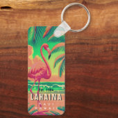 Lahaina Maui Hawaii Retro Flamingo Souvenir jaren  Sleutelhanger (Achterkant)