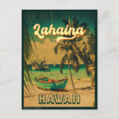 Lahaina Maui Hawaii Retro Sunset Souvenir jaren 50 Briefkaart (Voorkant)