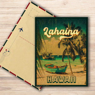 Lahaina Maui Hawaii Retro Sunset Souvenir jaren 50 Briefkaart