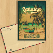 Lahaina Maui Hawaii Retro Sunset Souvenir jaren 50 Briefkaart