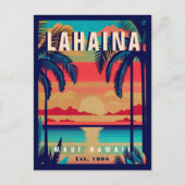 Lahaina Maui Hawaii Retro Sunset Souvenir jaren 50 Briefkaart (Voorkant)