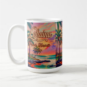 Lahaina Maui Hawaii Retro Sunset Souvenir jaren 50 Koffiemok