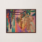Lahaina Maui Hawaii Retro Sunset Souvenir jaren 50 Legpuzzel (Horizontaal)