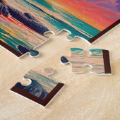 Lahaina Maui Hawaii Retro Sunset Souvenir jaren 50 Legpuzzel (Zijkant)