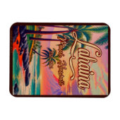 Lahaina Maui Hawaii Retro Sunset Souvenir jaren 50 Magneet (Horizontaal)