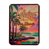 Lahaina Maui Hawaii Retro Sunset Souvenir jaren 50 Magneet (Verticaal)
