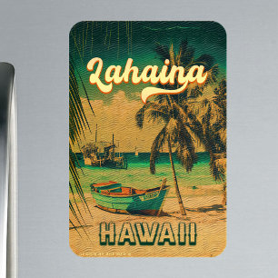 Lahaina Maui Hawaii Retro Sunset Souvenir jaren 50 Magneet