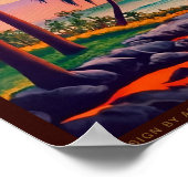 Lahaina Maui Hawaii Retro Sunset Souvenir jaren 50 Poster (Hoek)