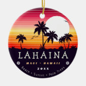 Lahaina Maui Hawaii Retro Sunset Souvenirs 60s Keramisch Ornament (Voorkant)