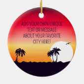 Lahaina Maui Hawaii Retro Sunset Souvenirs 60s Keramisch Ornament (Achterkant)