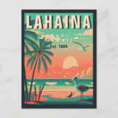 Lahaina Maui Hawaii Retro Zeemeeuw Souvenir jaren  Briefkaart (Voorkant)