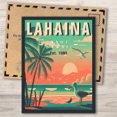 Lahaina Maui Hawaii Retro Zeemeeuw Souvenir jaren  Briefkaart