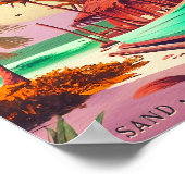 Lahaina Maui Hawaii tropische zonsondergang palmbo Poster (Hoek)