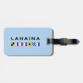 Lahaina Maui Nautical Maritime Signal Flags Bagagelabel (Achterkant horizontaal)