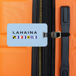 Lahaina Maui Nautical Maritime Signal Flags Bagagelabel