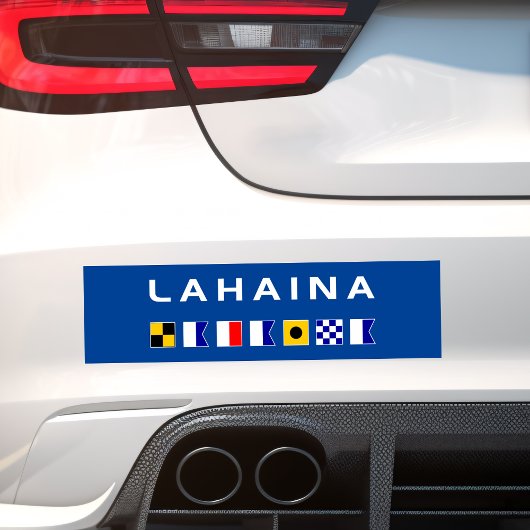 Lahaina Maui Nautical Maritime Signal Flags Bumpersticker