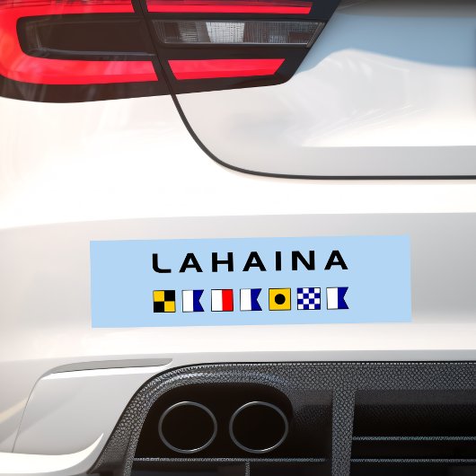 Lahaina Maui Nautical Maritime Signal Flags Bumpersticker