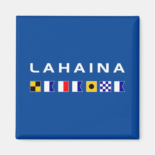 Lahaina Maui Nautical Maritime Signal Flags Magneet (Voorkant)