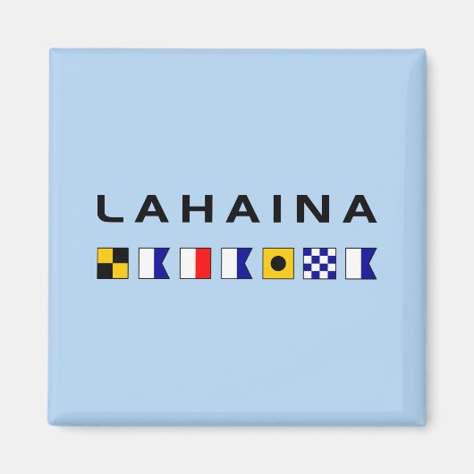 Lahaina Maui Nautical Maritime Signal Flags Magneet (Voorkant)