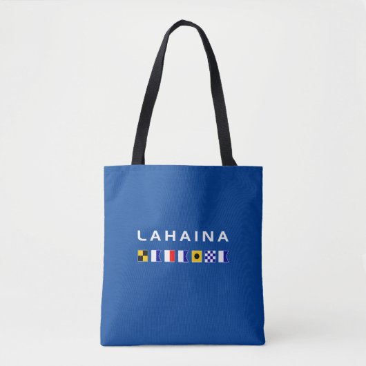 Lahaina Maui Nautical Maritime Signal Flags Tote Bag (Voorkant)