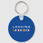Lahaina Maui Nautical Maritime Signal Vlagt Dark Sleutelhanger (Voorkant)