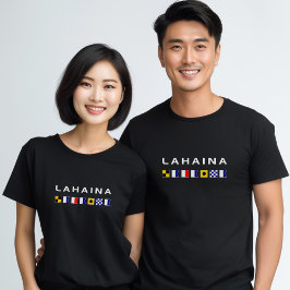 Lahaina Maui Nautical Maritime Signal Vlagt Dark T-shirt