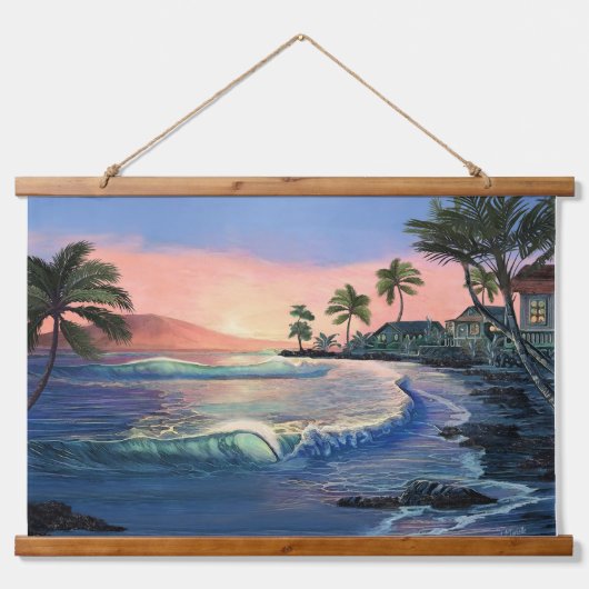 Lahaina stad rond 1900 hangend wandkleed (Voorkant)