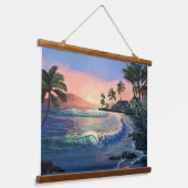 Lahaina stad rond 1900 hangend wandkleed (Gebogen)