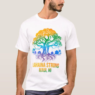 Lahaina Strong Maui Hawaii Oude Banyan Boom gered T-shirt