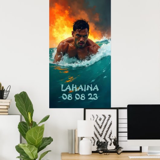 Lahaina Tribute Poster (Thuiskantoor)