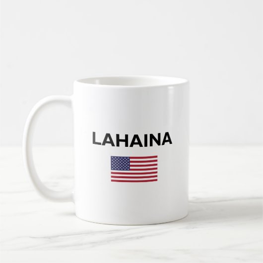 Lahaina USA Amerikaanse vlag Lichtkleur Koffiemok (Links)