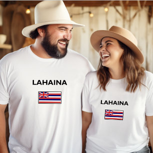 Lahaina USA Hawaïaanse vlag Lichtkleur T-shirt