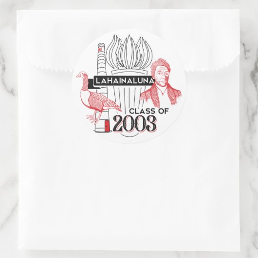 Lahainaluna Klasse 2003 Ronde Sticker (Tas)