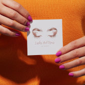 Lahes and brows Rose gold glitter  Vierkante Visitekaartje