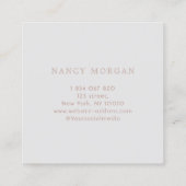 Lahes and brows Rose gold glitter  Vierkante Visitekaartje (Achterkant)