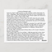 Lahiff Genealogy Briefkaarten Catherine Lahiff Sto (Achterkant)