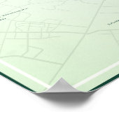 Lahore City Pakistan Art Poster (groen, mat) (Hoek)