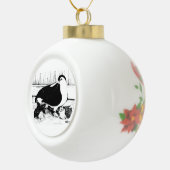 Lahore Duiven 1980 Keramische Bal Ornament (Rechts)