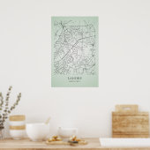 Lahore Map Poster | Stadswegenkaart van Lahore (Keuken)