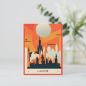  Lahore Pakistan Badshahi Travel waterverf Briefkaart (Staand voorkant)