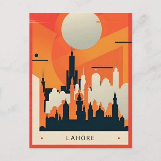  Lahore Pakistan Badshahi Travel waterverf Briefkaart (Voorkant)