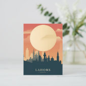  Lahore Pakistan Badshahi Travel waterverf Briefkaart (Staand voorkant)