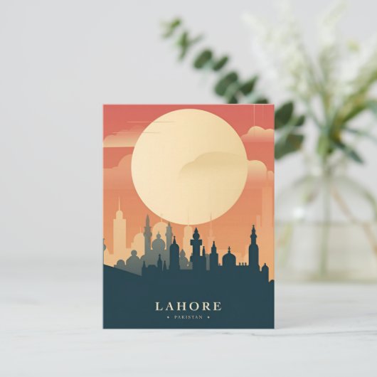 Lahore Pakistan Badshahi Travel waterverf Briefkaart (Staand voorkant)