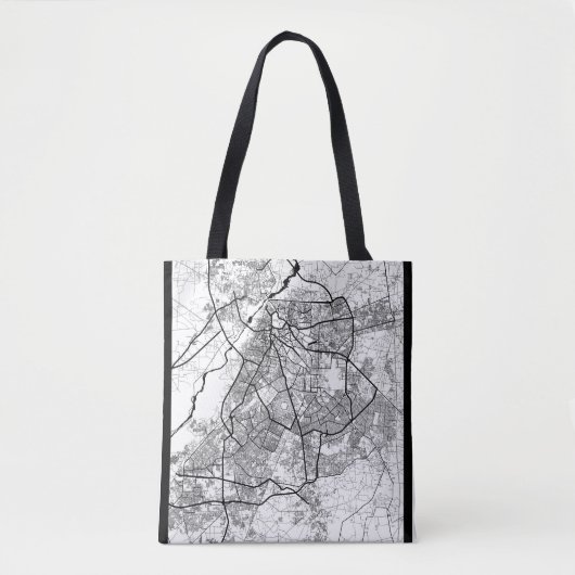 Lahore Pakistan Kaart Tote Bag (Voorkant)