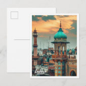 Lahore Pakistan Kunst reis beroemde plaats Briefkaart (Voorkant / Achterkant)