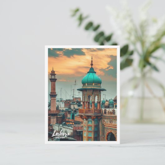 Lahore Pakistan Kunst reis beroemde plaats Briefkaart (Staand voorkant)