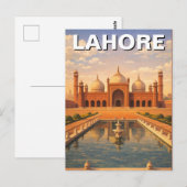 Lahore Pakistan Reizen Briefkaart (Voorkant / Achterkant)