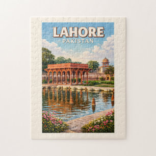 Lahore Pakistan Tuinen Illustratie Reis Kunst Legpuzzel