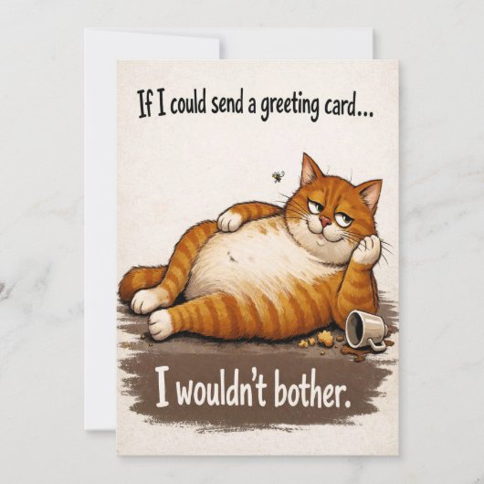 Laid Back Cat Birthday Card Feestdagenkaart (Voorkant)
